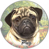 E Y S Mascotas Pug Coaster 3 X 3