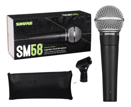 Microfone Shure Sm Sm58-lc Vocal Dinâmico Cardióide C/nfe