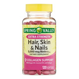 Hair Skin Nails Spring Valley® Colágeno Biotina 120 Softgels