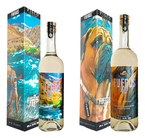 Pisco Fuegos 40° 750ml  2 Unidades