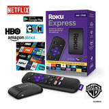 Roku Express, Streaming Player Full Hd, Com Controle E Hdmi