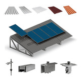 Kit Estrutura Suporte 5 Placas Solar Viga Metálica 5,60m