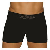 Cueca Boxer Zorba Algodão Preta  Sem Costura 781