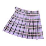 Minifalda A Cuadros Para Niñas, Uniforme Escolar Plisado