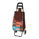 Carro De Mercado Plegable Cafe 95 X35 X28 Cm Carrito Liviano