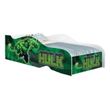 Cama Solteiro C/ Proteção Hulk Heroi C/ Colchão, Infantil