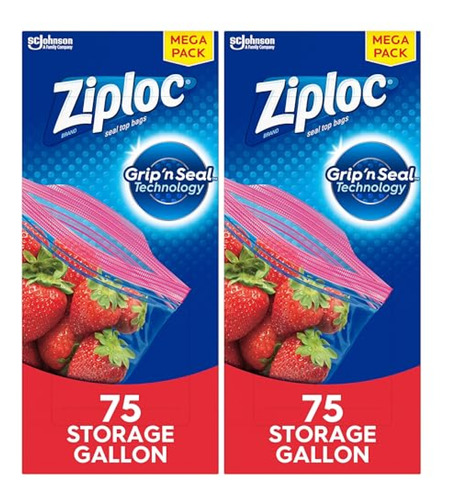 Bolsas Ziploc Para Almacenamiento De Alimentos De Un Galón,