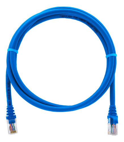 Patch Cord Para Internet Cat6 Cca - 1,5 Metros Azul