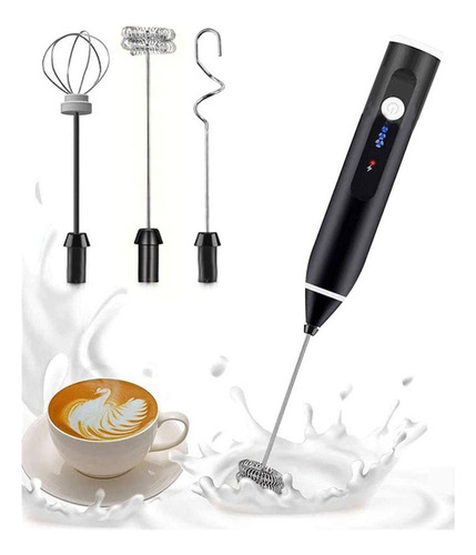 Batidora De Espumador De Leche De Mano Electrico Para Café