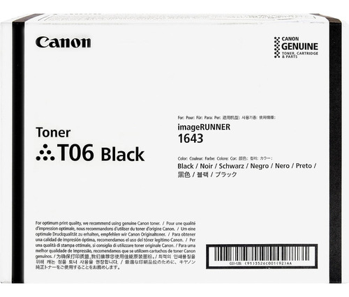 Cartuho De Toner Original Canon T06 Ir 1643 - 3526c002aa