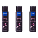 Desodorante Aero Nivea 150ml Fem Pearl Beauty Pl-kit C/3un