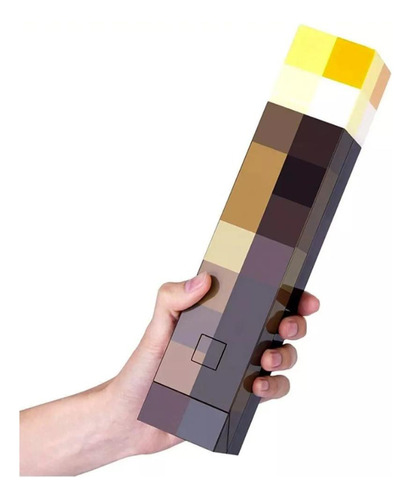 Lampara Minecraft Antorcha Con Luz Led Recargable