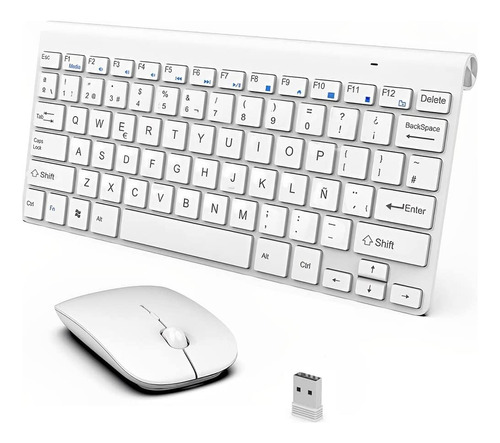 Combo De Teclado Y Mouse Inalámbrico Diseño Ergonómico