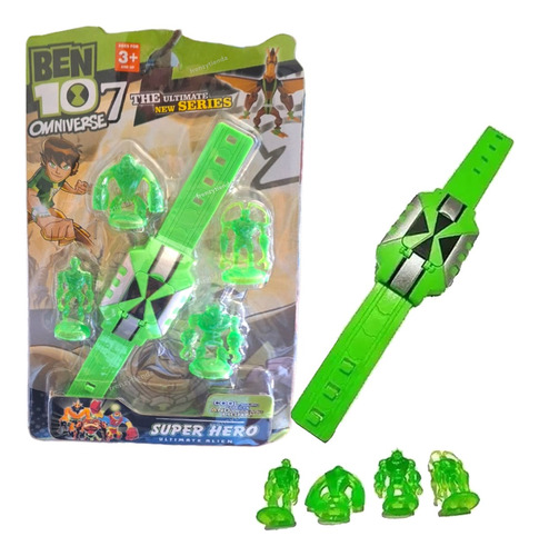 Ben 10 Omnitrix Reloj Brazalete Lanzador Fichas Aliens