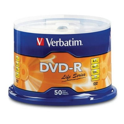 Discos Dvd+r Verbatim 4.7gb Grabables Torre C/50 Pzs
