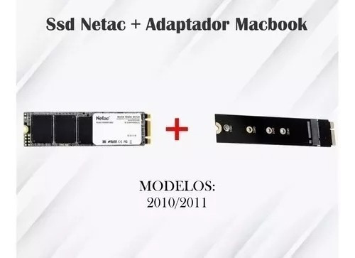 Ssd Netac 480gb M.2 P/ Macbook 2010 /11 Modelo A1369 A1370