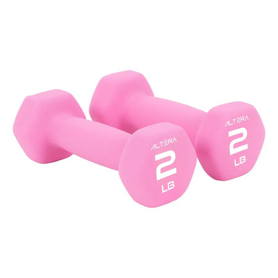 Mancuernas Altera 2 Lbs Kit Par Pesas Hexagonales Ejercicio Color Rosa taffy | MercadoLibre