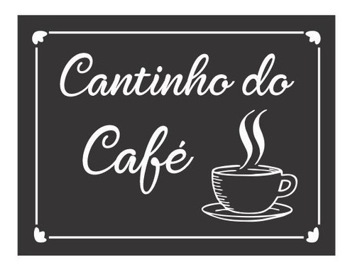 Placa Quadro Decorativo 30x40cm Cantinho Do Café Cozinha