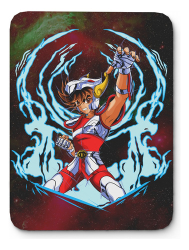 Mouse Pad Caballeros Del Zodiaco Seiya Pegaso 17cm X 21cm 