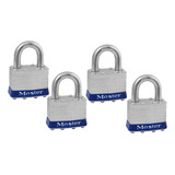 4 Candados Laminados 1-3/4 44mm Master Lock 1up P