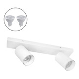 Foco Spotlight Blanco 2x Incluye Ampolleta 5,5w Gu-10 M