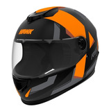 Casco Integral Hawk Rs1 F Negro Naranja Plan Fas Motos