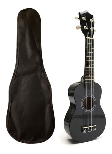Ukelele De Madera Soprano Con Funda Manual Y Lecciones