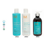 Kit Shampoo, Acondicionador Y Crema Rizos Rulos Moroccanoil