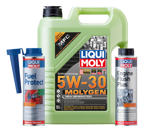Set 3 Pzas Molygen 5w30 Fuel Protect Liqui Moly C/ Regalo