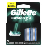 Gillette Mach3+ Repuesto De Afeitar Extra Lubricación X 2 U