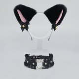 Collar Tipo Diadema Con Forma De Orejas De Gato Peludo, 2 Un