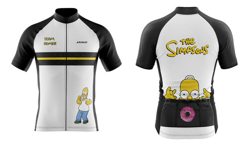 Jersey Ciclismo Ruta Mtb Manga Corta Homero Simpson