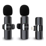 Microfone De Lapela Sem Fio Kit Com 2 iPhone H Maston Mk-09