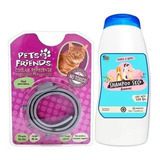 Kit P/ Gatos Collar Anti Pulgas + Shampoo Seco Coco Vainilla