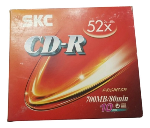 Skc Cd-r 700mb 80min 52x Pack 10unid Cada Cd En Su Caja!!