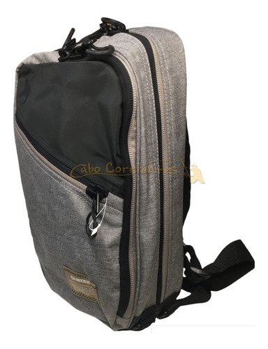 Bolso De Pesca Shimano Bs-025q Talle S Vadeo Bandolera Color Gris