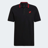 Camisa Polo Flamengo adidas Dna Preta 2022 Ha5384