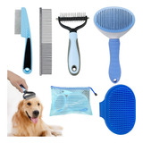 Kit 5 Cepillos Para Mascota Elimina Pelos Cepillo Deslanador