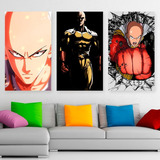 Cuadros One Punch Man Saitama Anime Promo X3 De 80x50cm