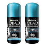 Obao Cool Metal Desodorante Para Hombre 65 Gr, 2 Pack Fragancia Sin Fragancia