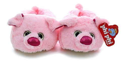 Pantuflas De Peluche Chanchito Phi Phi Chancho Rosa Original