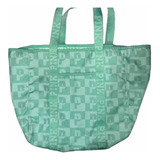 Tote Bag Victoria Secret Bolso Lona Verde Colección Pink 23