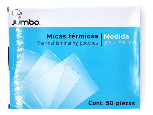 Mica Térmica Tamaño Carta Jumbo 8 Milésimas C/50 Piezas