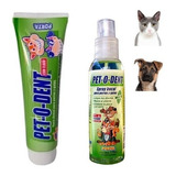 Pet O Dent Dentifrico + Spray Bucal Antisarro Mascotas Pasta