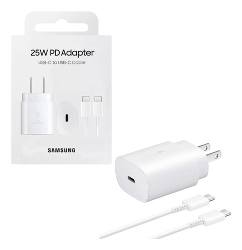 Cargador Samsung Original Tipo C A Tipo C 25w Blanco