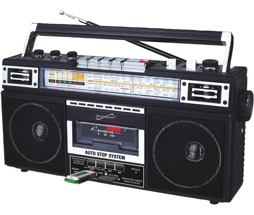  Radio Grabadora Cassete Sw Am Fm  Bluetooh  Convertidor Mp3