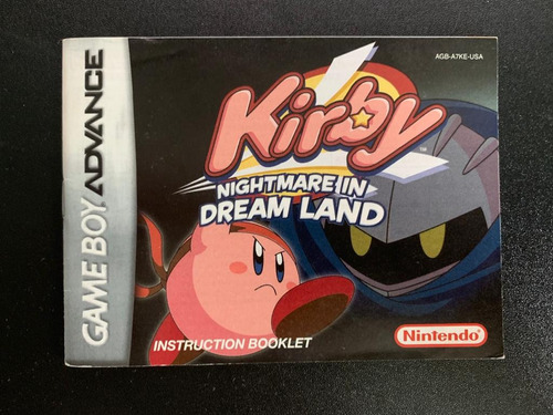 Kirby Nightmare In Dream Land Game Boy Advance Manual