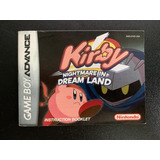 Kirby Nightmare In Dream Land Game Boy Advance Manual