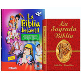 Biblia Infantil Ilustrada + Sagrada Biblia Católica + 2 Cd 