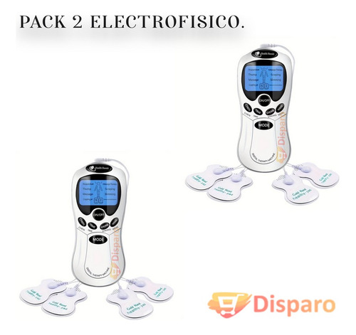 Pack 2 Electrofísico Tens Electroestimulador De 4 Parches